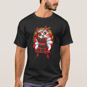 Camiseta Kitsune Ninja Nine Tailed Fox Tailed Fox Japonês S