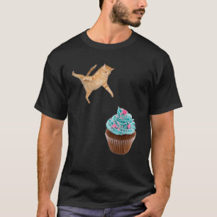 Camiseta Kitten Amantes Roupa Funny Cat Cupcake Birthday T