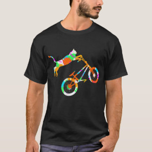 Camiseta Kitten Ancando BMX Bicicleta Presente