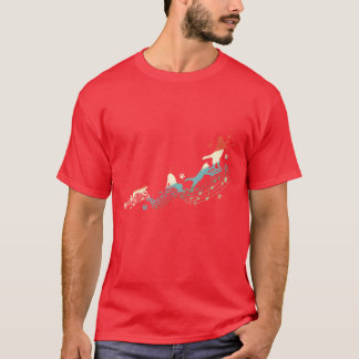 Camiseta Kitten Cat Love Reproduzindo Notas Musicais