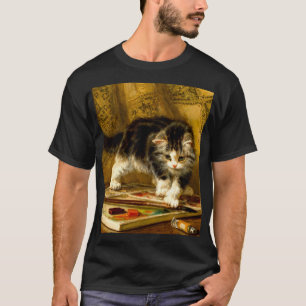 Camiseta Kitten com pintura e escovas