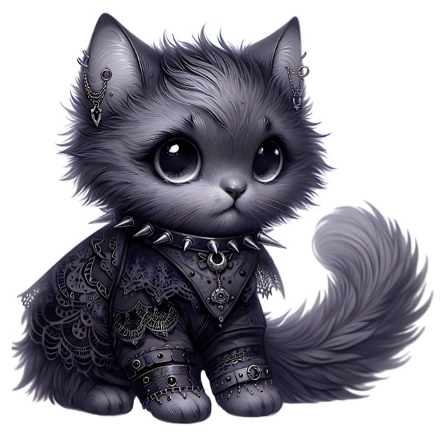 Camiseta Kitten de Gótico Suave (Criador carregado)