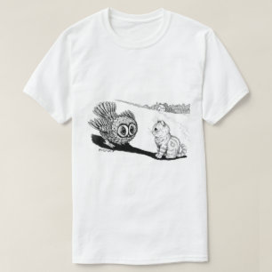 Camiseta Kitten e Owl, Louis Wain