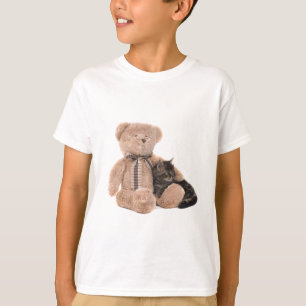 Camiseta kitten in the arms of a teddy bear