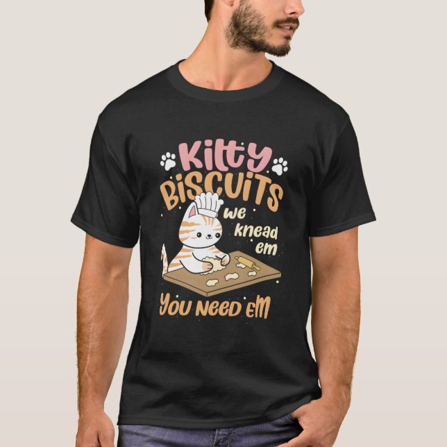 Camiseta Kitten Kneading Dough Baker Cat Kitty Cat Mom Cat  (Frente)