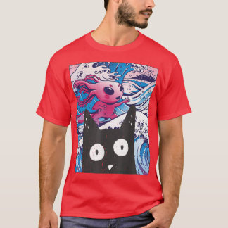 Camiseta Kitten Neko Synthwave Japão 80s Manga Harajuku Ota