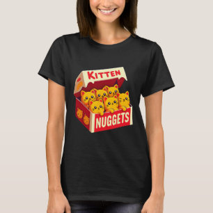 Camiseta Kitten Nuggets Comida Pun Gato Pover Gift Galinha