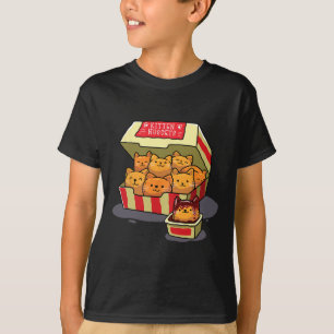 Camiseta Kitten Nuggets Comida Pun Gato Pover Gift Galinha