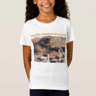 Camiseta Kitten Tocando Xadrez