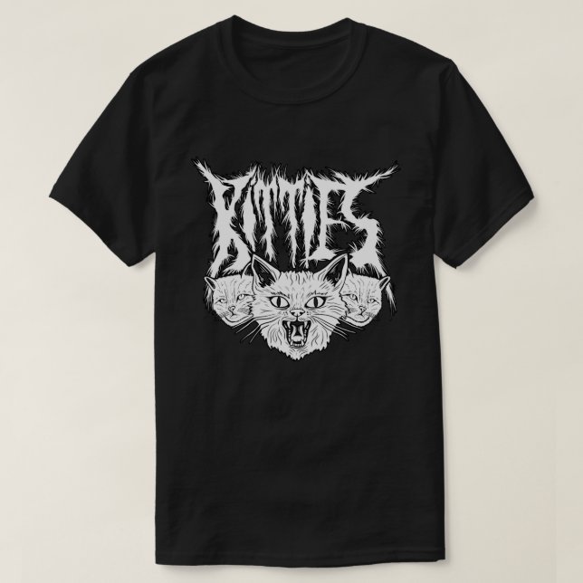 Camiseta Kitties - Metal Style (Frente do Design)