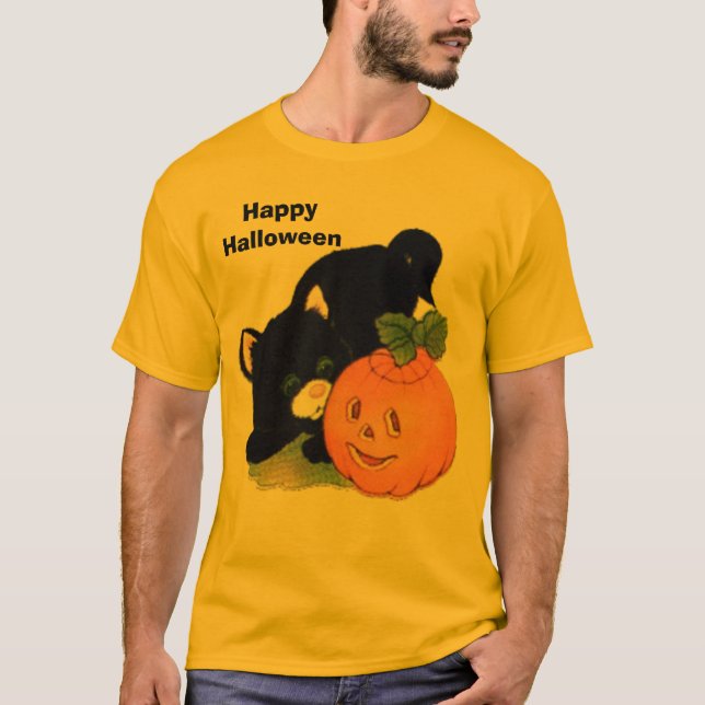 Camiseta Kitty1, HappyHalloween (Frente)