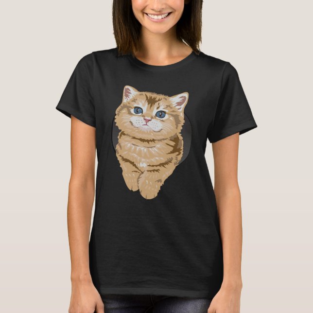 Camiseta Kitty Cat Blue Eyes Cats (Frente)