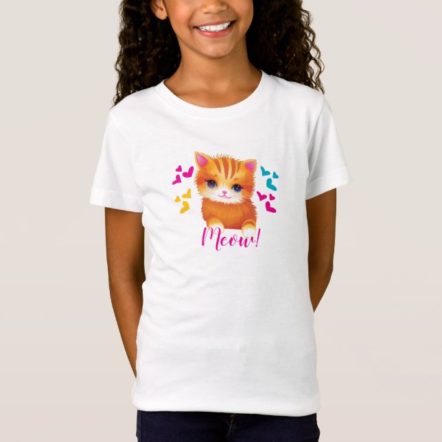 Camiseta Kitty Cat Meow Birthday Girl (Frente)