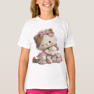 Camiseta “Kitty & Teddy” Gato Fofo