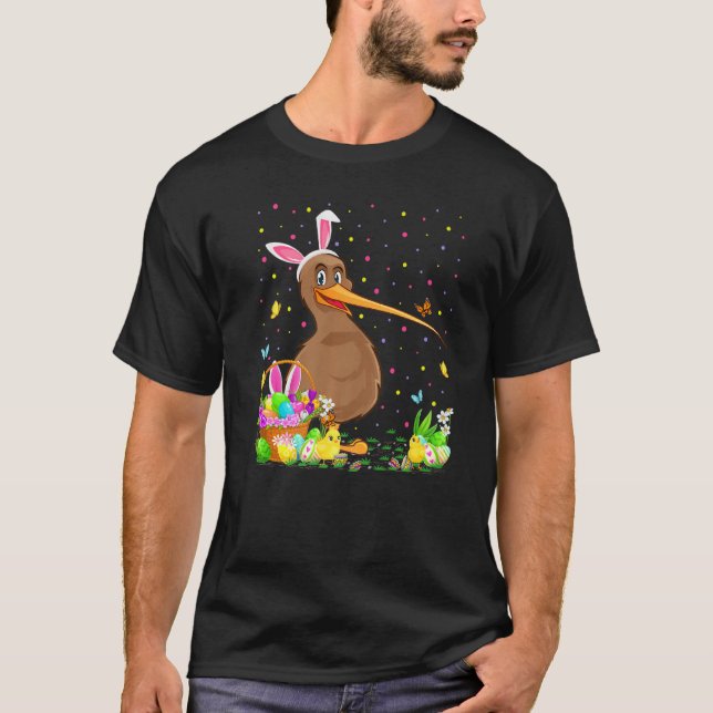 Camiseta Kiwi Bird Easter Ovo Hunt Bunny Kiwi Páscoa S (Frente)