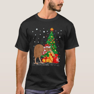 Camiseta Kiwi Bird Gift Santa Hat Kiwi Natal T Sh