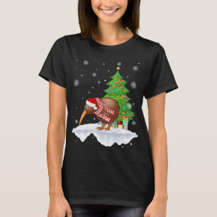 Camiseta Kiwi Bird Gift Santa Hat Natal