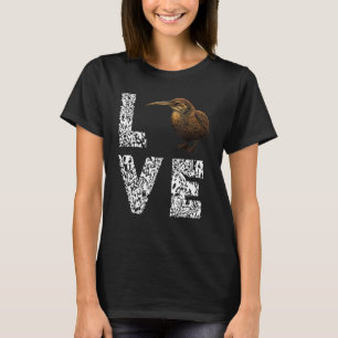 Camiseta Kiwi Bird Love Lepard Voo Nacional da Nova Zelândi