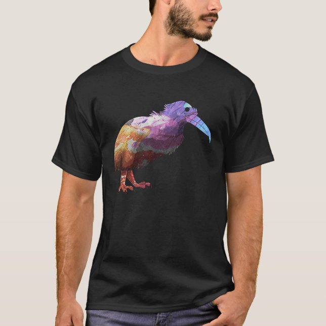 Camiseta Kiwi Bird New Zealand Animal Colorful  2 (Frente)