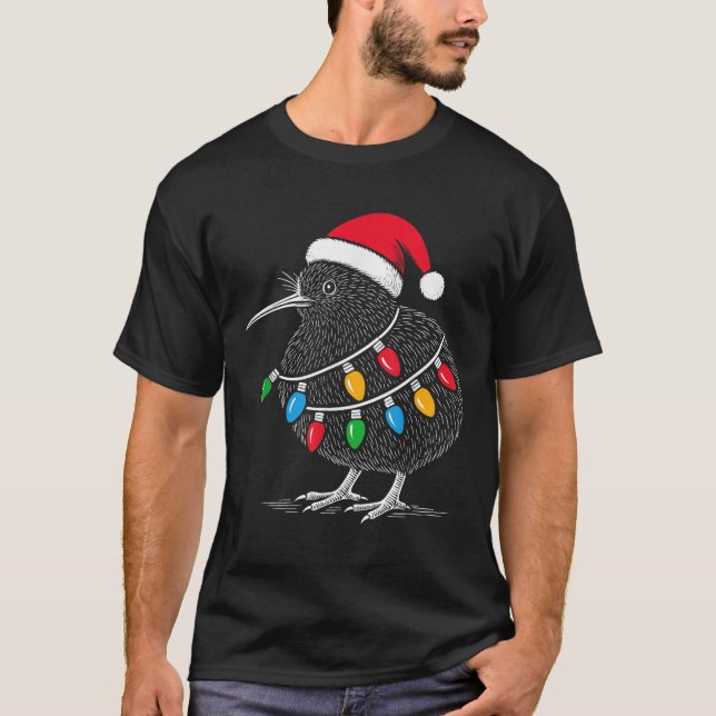 Camiseta Kiwi Bird New Zealand Holiday Christmas  (Frente)