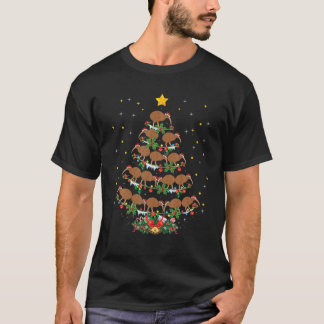 Camiseta Kiwi Bird Xmas Santa Hat Kiwi Natal