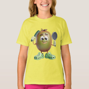 Camiseta Kiwi com um pente e espelho