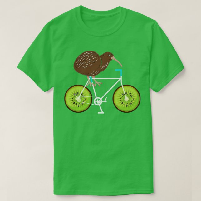 Camiseta Kiwi Cyclist Bicycle Gift Nova Zelândia (Frente do Design)