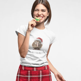 Camiseta Kiwi de Natal bonito, personalizado