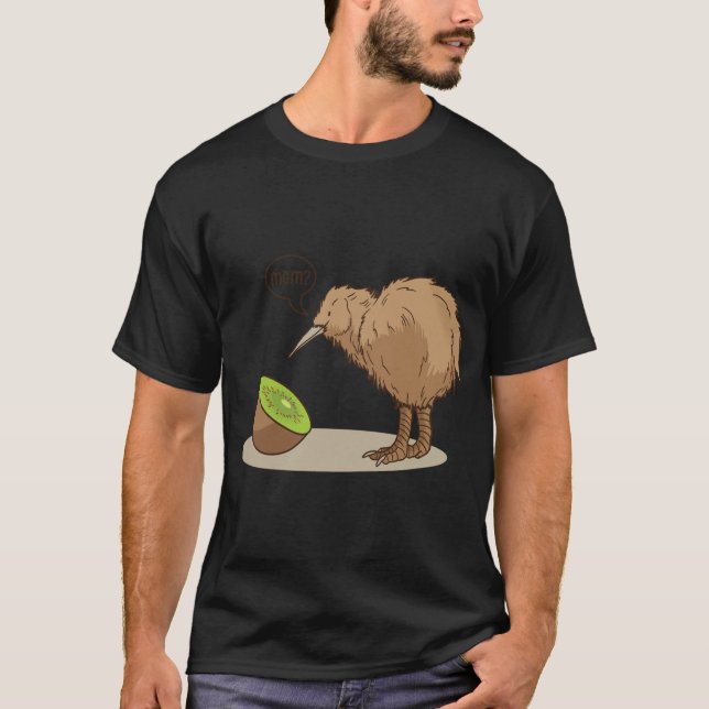 Camiseta Kiwi Fruta de pássaros Nova Zelândia Diversão de m (Frente)