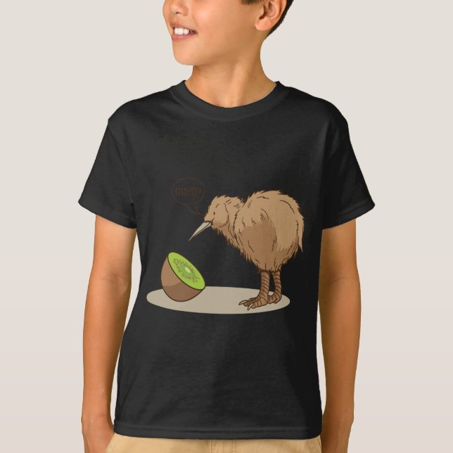 Camiseta Kiwi Fruta de pássaros Nova Zelândia Diversão de m (Frente)