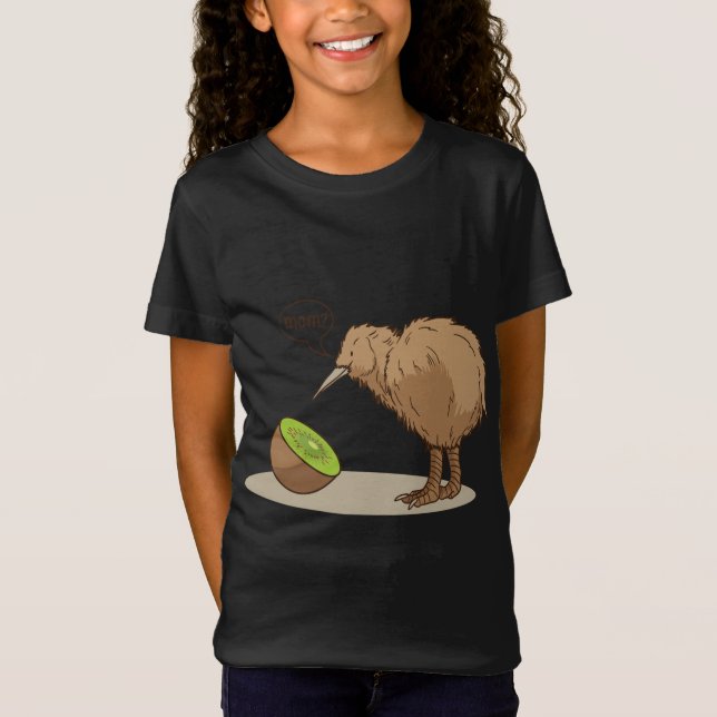 Camiseta Kiwi Fruta de pássaros Nova Zelândia Diversão de m (Frente)
