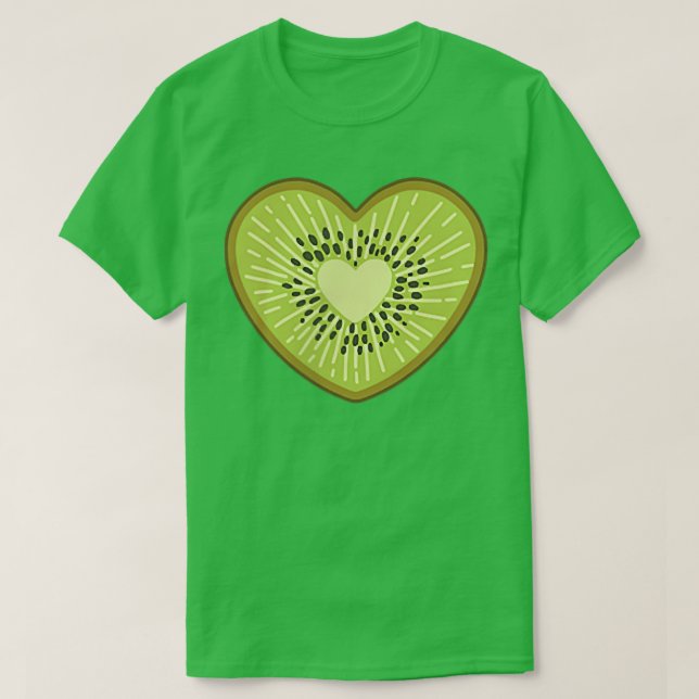 Camiseta Kiwi Heart Shaped Vegan Kiwis Kiwi Lover 899 (Frente do Design)