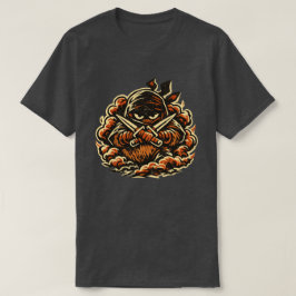 Camiseta Kiwi Shadow Ninja — Funny Fruit Dark Ninja Vintage
