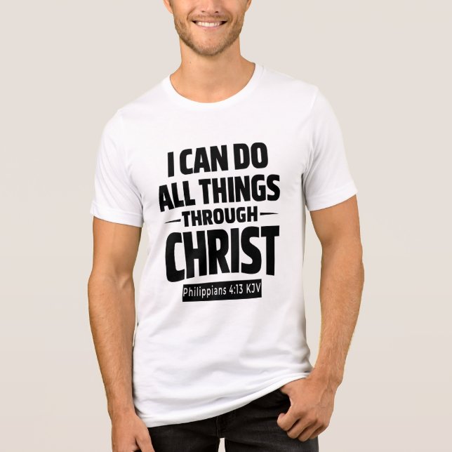 Camiseta KJV 'Posso Fazer Todas as Coisas Através  (Frente)