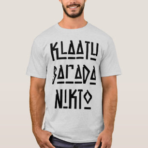 Camiseta Klaatu Barada Nikto, muito divertido