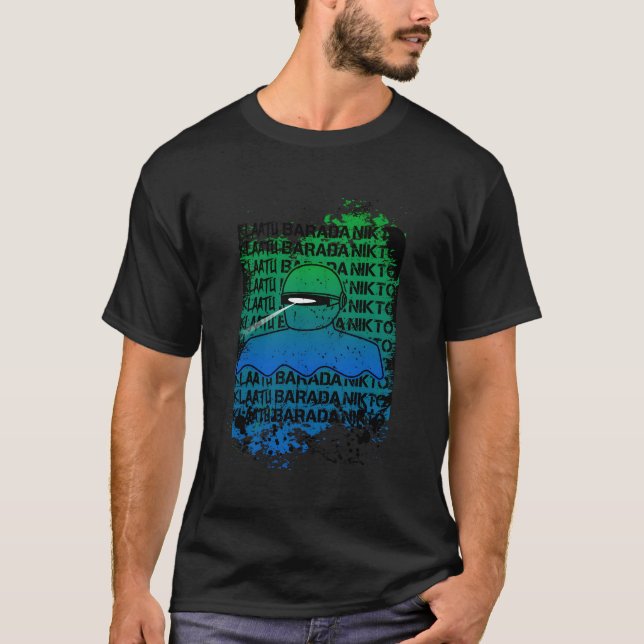 Camiseta Klaatu Barada Nikto Robot Sifi (Frente)
