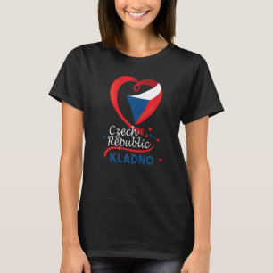 Camiseta Kladno República Checa, Bandeira do Coração, Ca