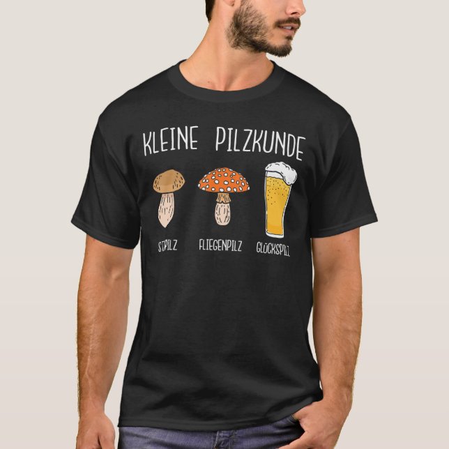 Camiseta Kleine Pilzkunde Glückspilz Beer Dizendo (Frente)