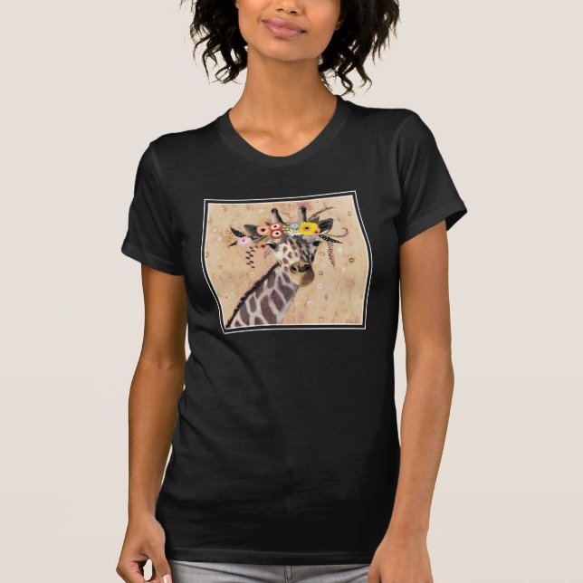Camiseta Klimt Giraffe | Coroa De Flores (Frente)