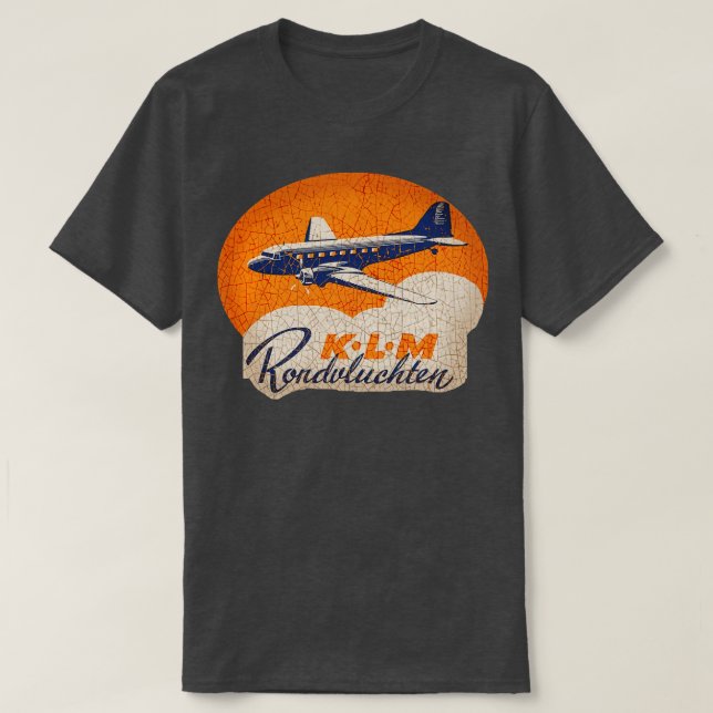 Camiseta KLM Rondvluchten (Frente do Design)