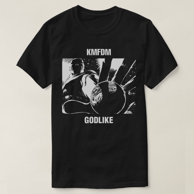 Camiseta KMFDM Godlike, KMFDM Godlike T-Shirt Essencial (Frente do Design)