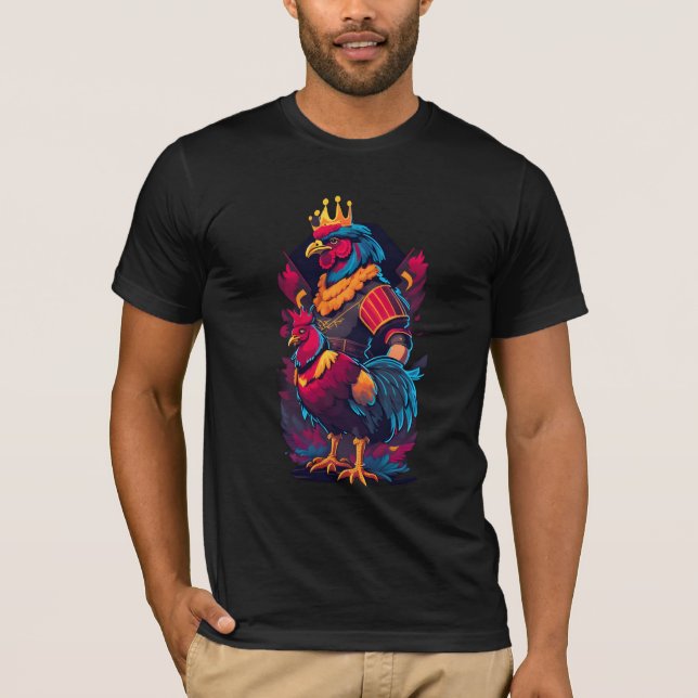 Camiseta Kneeling Rooster King Knight (Frente)