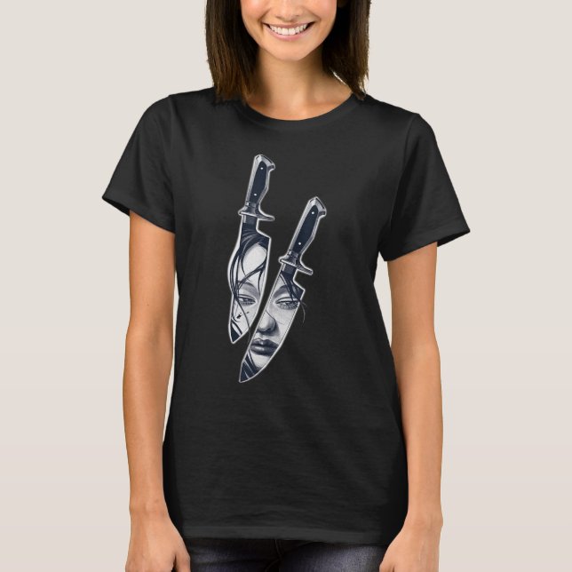 Camiseta Knife Girl Tattoo (Frente)