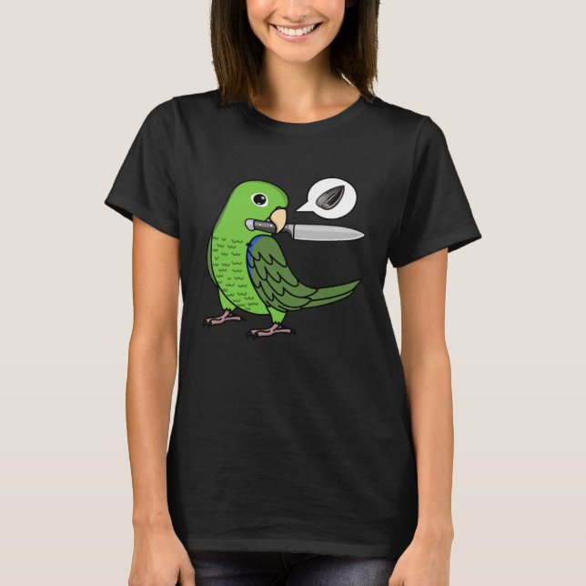 Camiseta Knife Parrot Quer Seeds I Green Parrotlet (Frente)