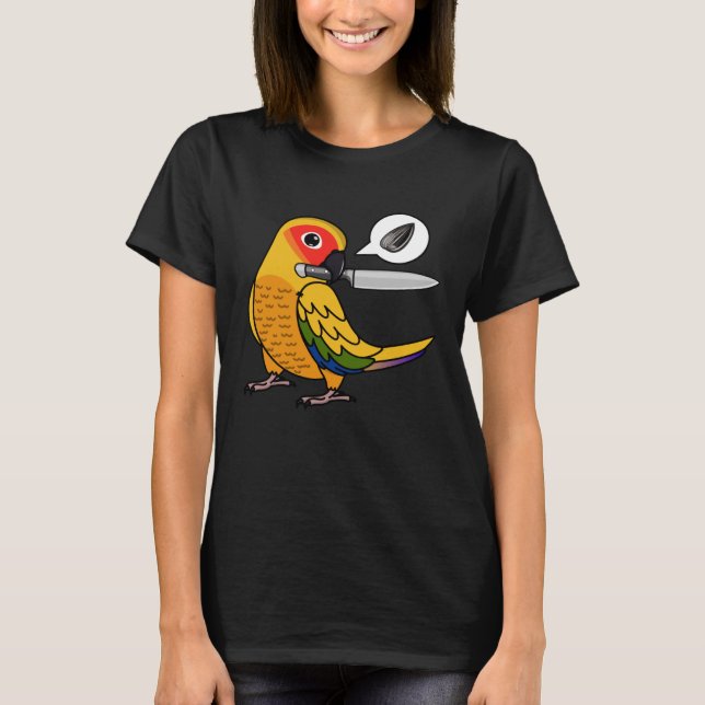 Camiseta Knife Parrot Quer Seeds I Sun Conure (Frente)