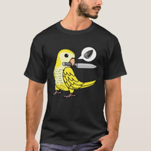 Camiseta Knife Parrot Quer Seeds I Yellow Lutino Monk Para