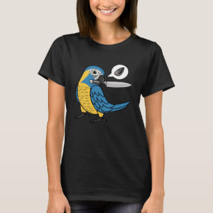 Camiseta Knife Parrot Quer Sementes I Blue garganta Macaw