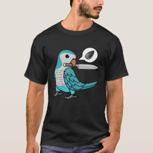 Camiseta Knife Parrot Quer Sementes I Blue Monk Parakeet Qu