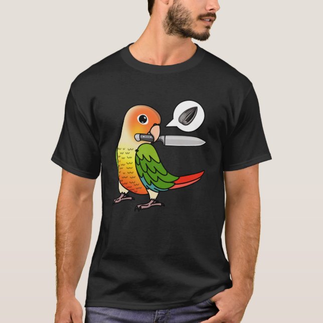 Camiseta Knife Parrot Quer Sementes I Green Cheek Pineapple (Frente)