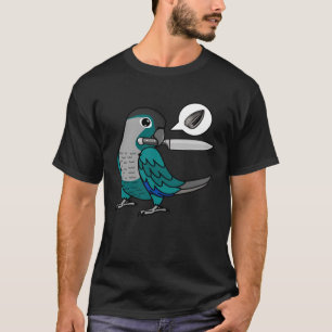 Camiseta Knife Parrot Quer Sementes I Turquoise Green Cheek